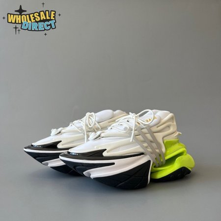 BALMAIN UNICORN LOW-TOP WHITE YELLOW - BLM001