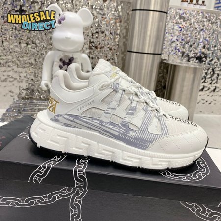 VERSACE TRIGRECA WHITE SNEAKERS - VS53