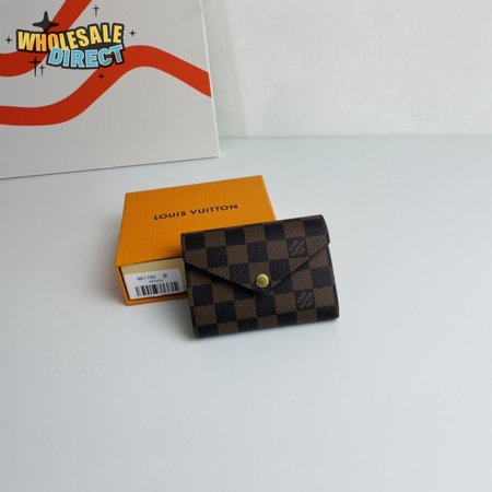 wallet victorine damier ebene rose ballerine