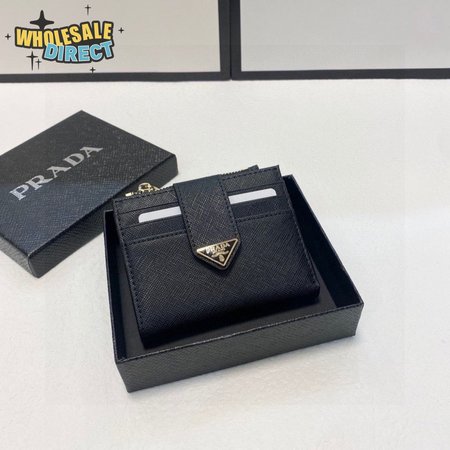 Prada Saffiano And Leather Card Holder