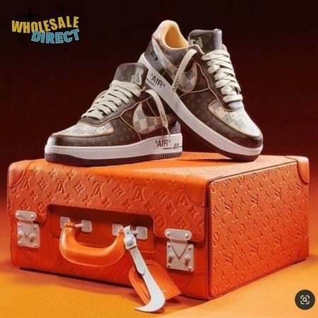 Nike Air Force 1 Low Monogram Brown Damier Azur