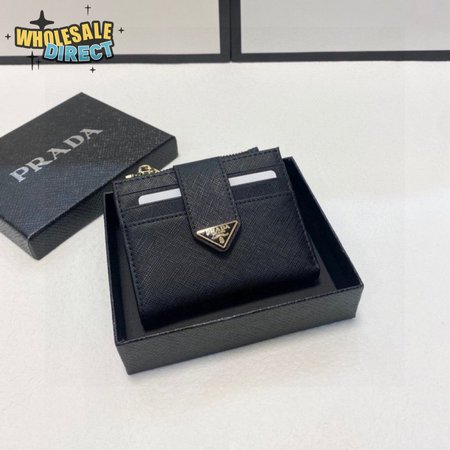 Prada Saffiano And Leather Card Holder