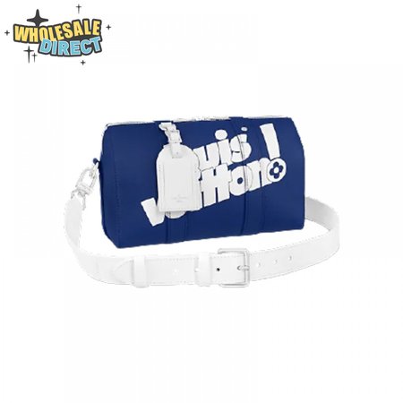 city keepall blue cowhide leather - ldb123