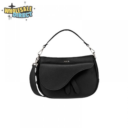 Dior Saddle Messenger Bag Black Grained Calfskin - DMB008