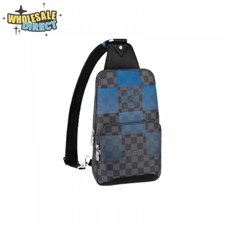 avenue sling bag blue damier graphite giant canvas lmb043