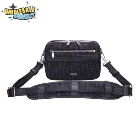 SAFARI MESSENGER BAG BLACK DIOR OBLIQUE JACQUARD