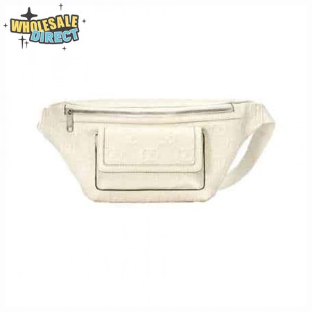 GG EMBOSSED BELT BAG IN WHITE GG EMBOSSED LEATHER - GBC13