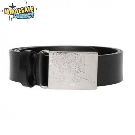 BURBERRY BLACK MEN'S LUKE LEATHER BELT - B24