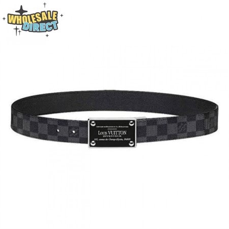 inventeur damier ebene/graphite belt - b158
