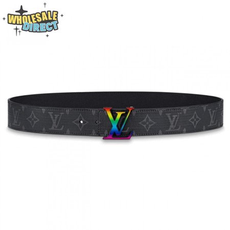 initiales reversible belt monogram eclipse taiga 40mm rainbow - b149