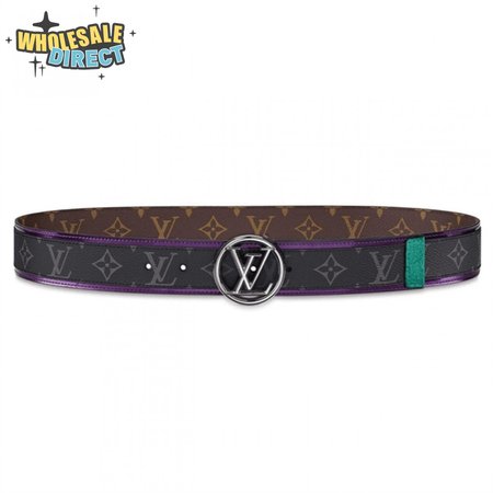 circle 40mm belt monogram eclipse canvas - b143