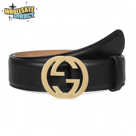 GUCCI INTERLOCKING-G LEATHER BELT - B5