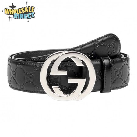 GUCCI INTERLOCKING-G LEATHER BELT - B7