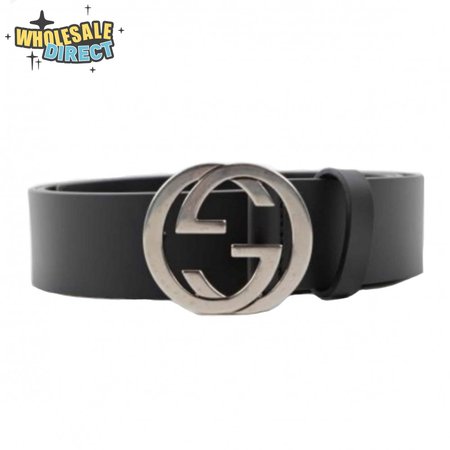 GUCCI INTERLOCKING-G LEATHER BELT - B12