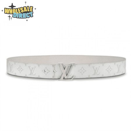men's initiales 40mm reversible belt white - b127