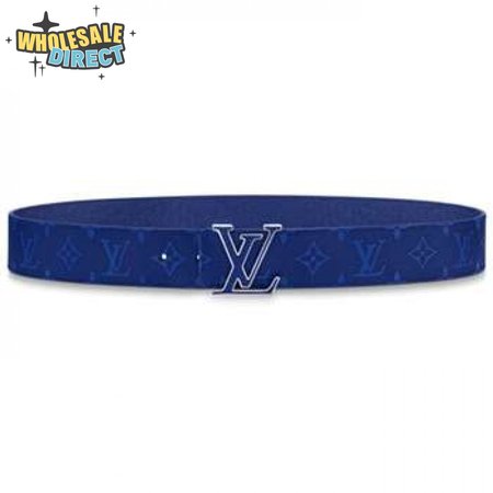 men's initiales 40mm reversible belt blue - b117