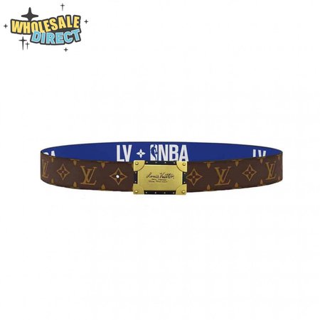 x nba 3 steps 40mm reversible monogram canvas belt - b101