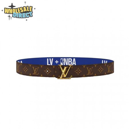 x nba 3 steps 40mm reversible monogram canvas belt - b99
