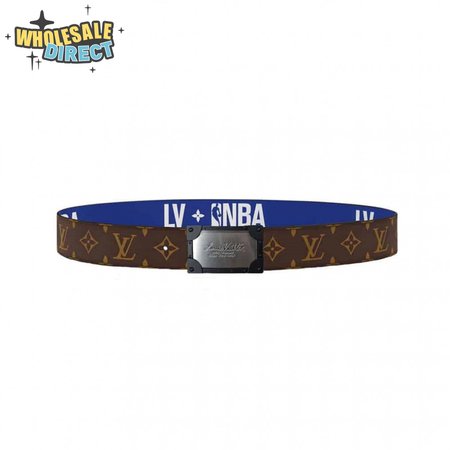 x nba 3 steps 40mm reversible monogram canvas belt - b97