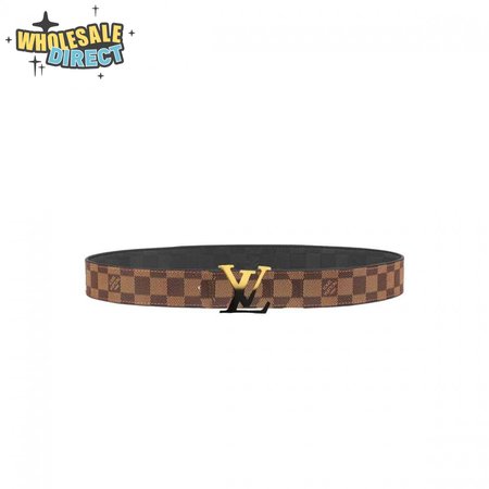 initiales 40mm reversible damier ebene canvas belt - b89