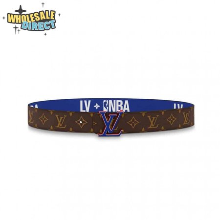 x nba 3 steps 40mm reversible monogram canvas belt - b82