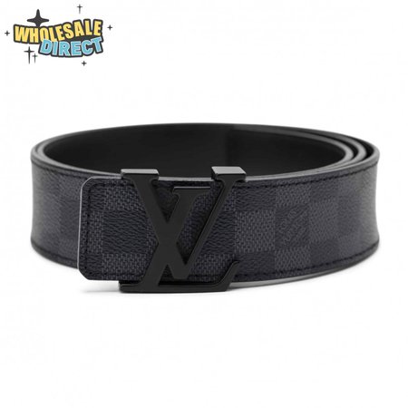 belt initiales damier graphite black grey - b30