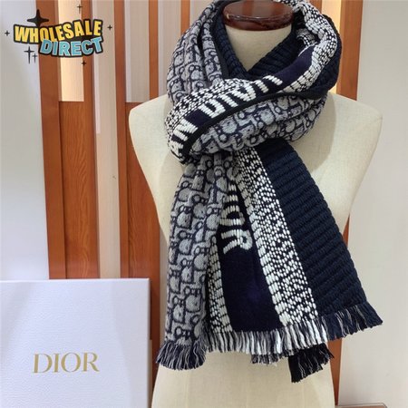 dior oblique print scarfs