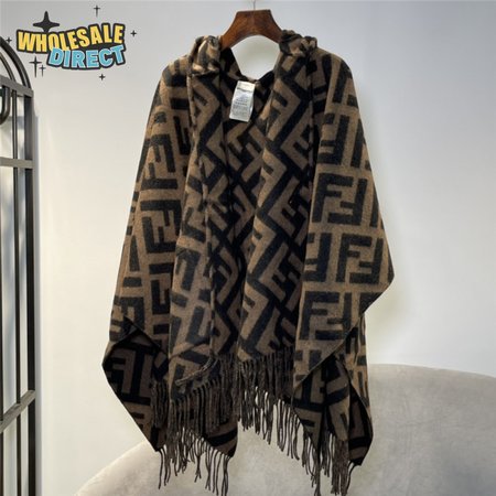 fendi ff cashmere hooded cloak