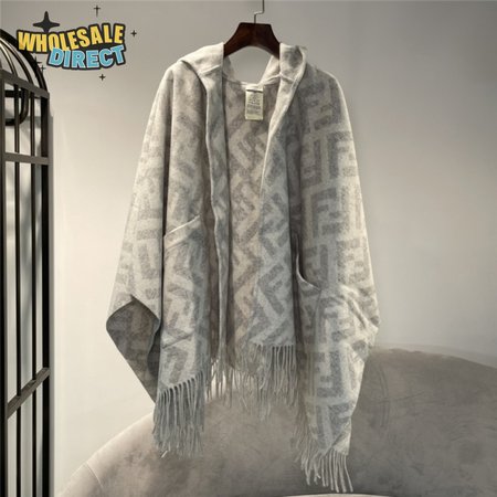 fendi ff cashmere hooded cloak