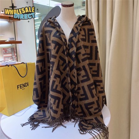 fendi FF classic pattern cashmere cloak