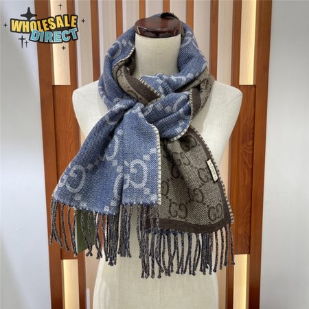 gucci GG fringed knit scarf