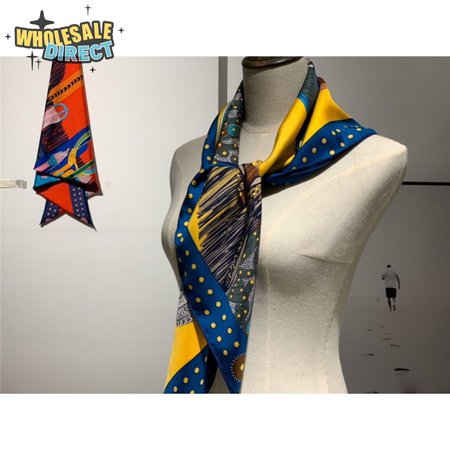 Hermes "Noble Saddle" Silk scarf yellow