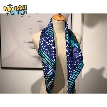 hermes silk scarf blue