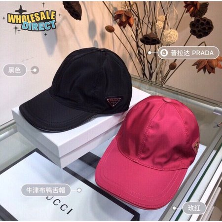 Prada Leather Adjustment band hat nail