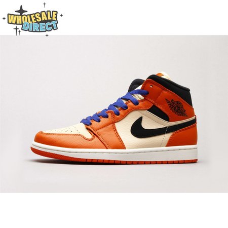 Air Jordan 1 Mid Team Orange Black Unisex