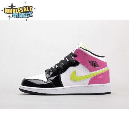 Air Jordan 1 Mid White Black Cyber Pink 36-40