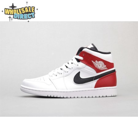 Air Jordan 1 Mid White Black Gym Red 36-46