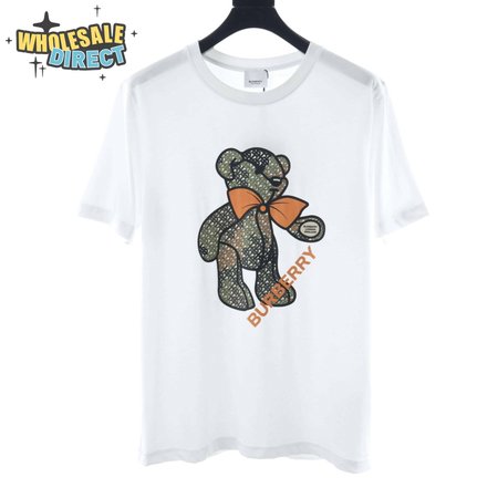 BURBERRY BOW BEAR PRINT SHORT WHITE SLEEVE