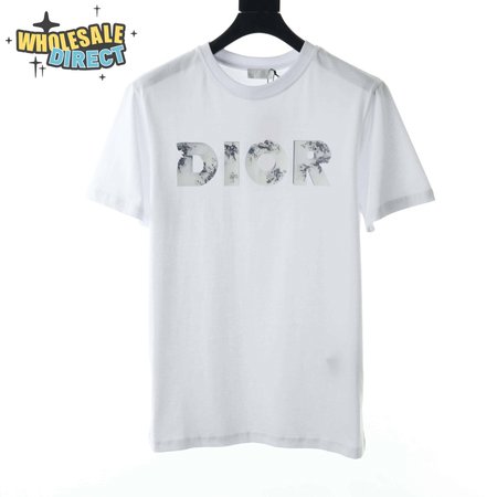DIOR LETTER RENDERING HEAT TRANSFER LOGO T-SHIRT