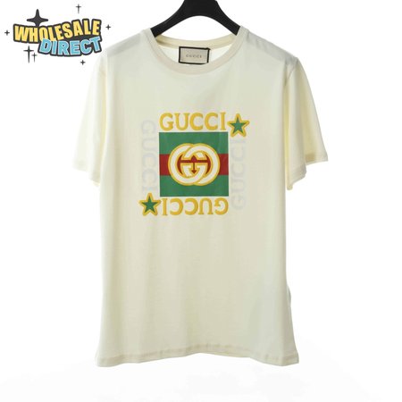 GUCCI 20SS FIVE STAR SQUARE LOGO SHORT SLEEVE T SHIRT