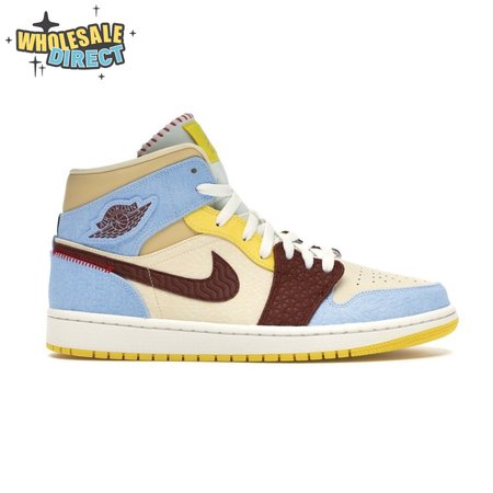 Jordan 1 Mid SE Fearless Maison Chateau Rouge Men's