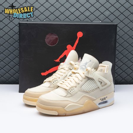 Air Jordan 4 RERO x Off-White AJ4 OW Sail Unisex