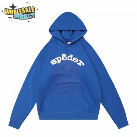 Sp5der Hoodies Blue