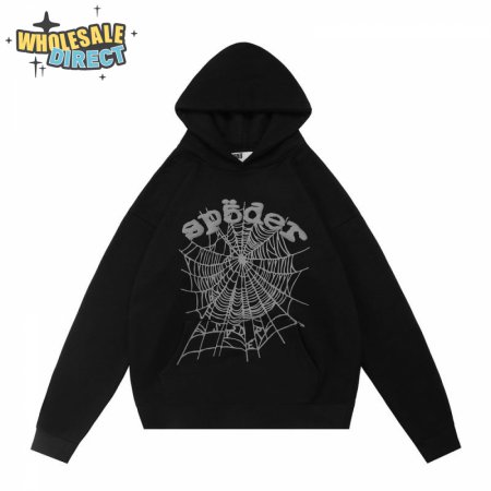 Sp5der Hoodies Black
