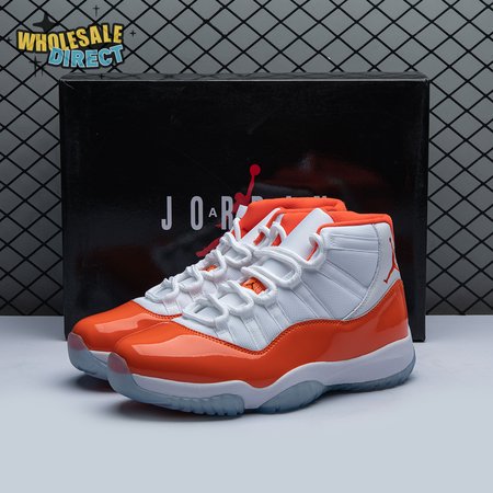 Air Jordan 11 Retro High 72-10 White Orange Men's