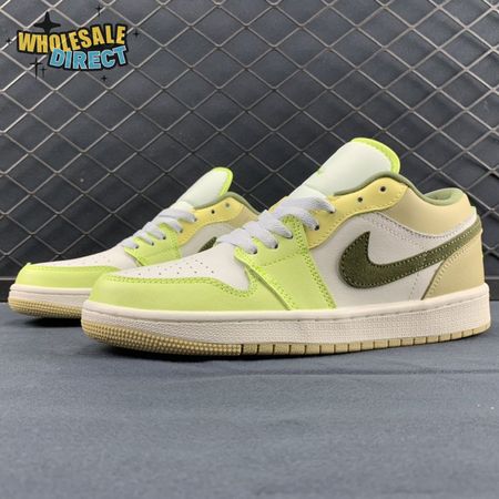 Jordan 1 Low Sail White Oil Green FD9906-131 Unisex