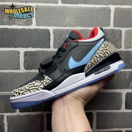 Jordan Legacy 312 Low Black Valor Blue CD7069-004 Unisex