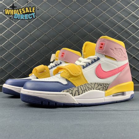 Jordan Legacy 312 White Coral Pink French Blue FD9909-161 Unisex