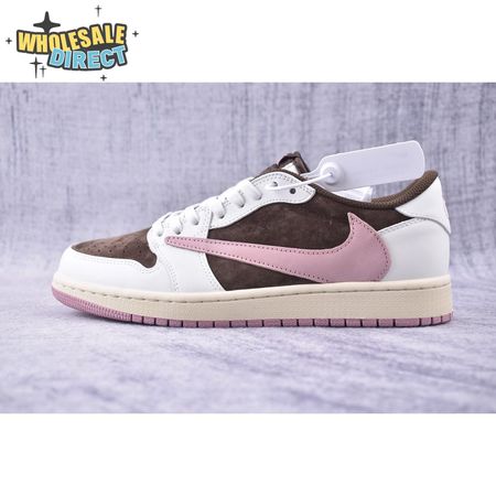 Travis Scott x Air Jordan 1 Low OG Dark Pony Pink Oxford DZ4137-206 Unisex