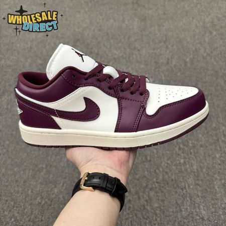 Jordan 1 Low Bordeaux DC0774-161 Unisex